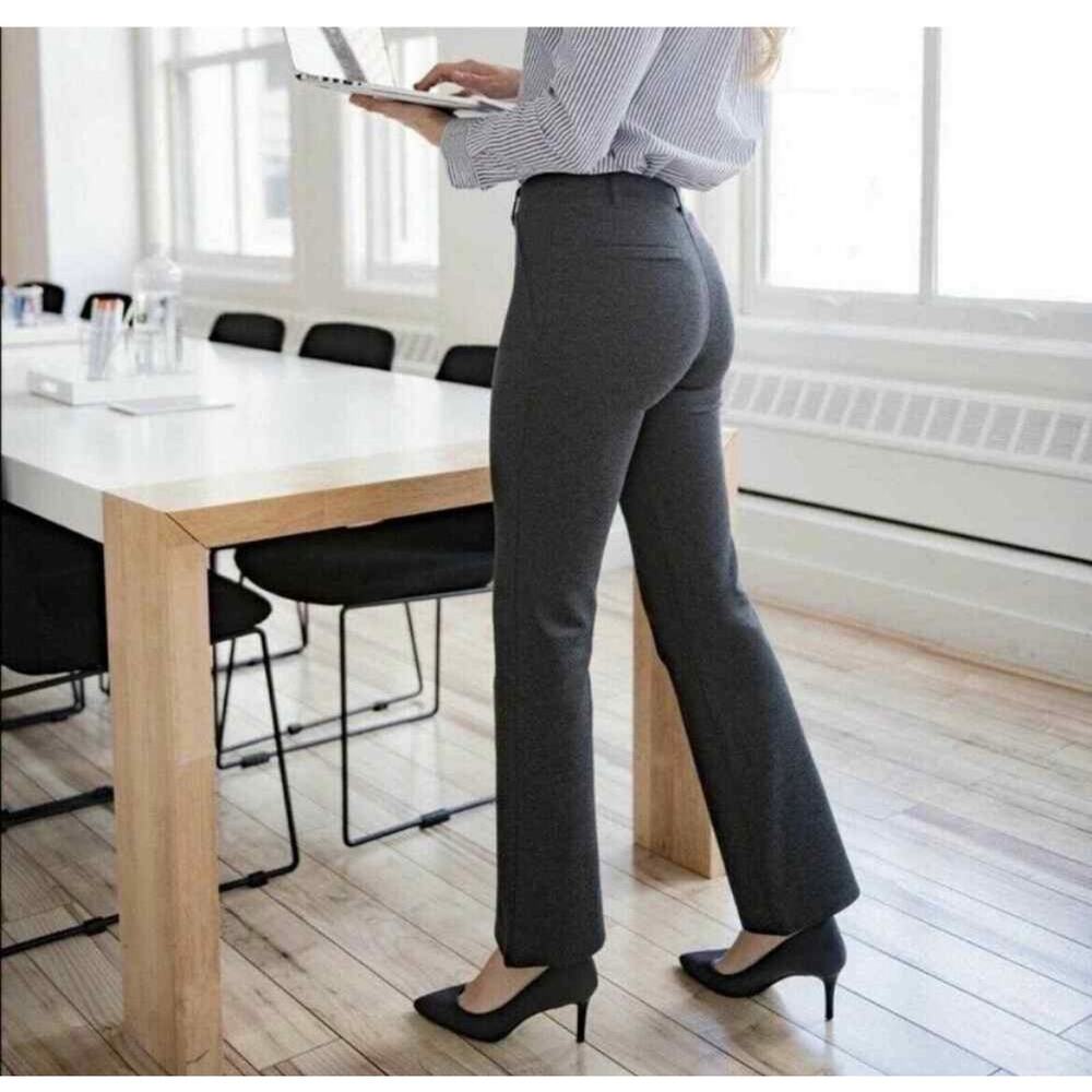 Betabrand Medium Petite Charcoal Gray Yoga Dress Pants NEW WITH TAGS Business